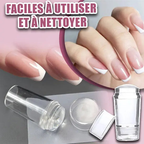 french manucure - réutilisable